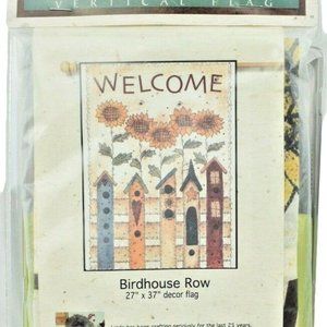 Wincraft Birdhouse Row Outdoor Decor Garden Flag New 27 x 37 Inches